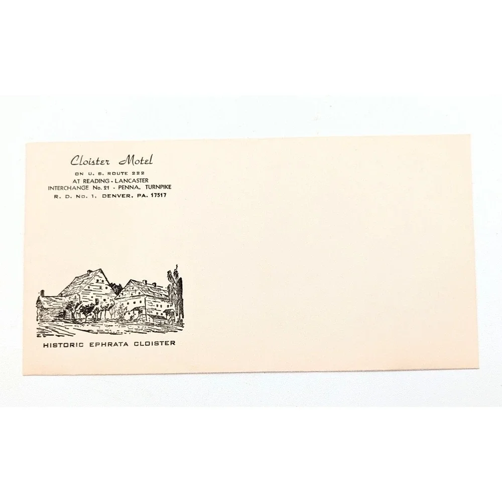 Cloister Motel vintage stationery